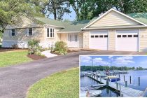 489 White Cedar Lan property exterior with view of boat docking area